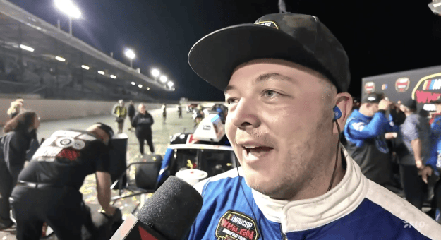 Patrick Emerling's Victory Lane interview at Oswego Speedway